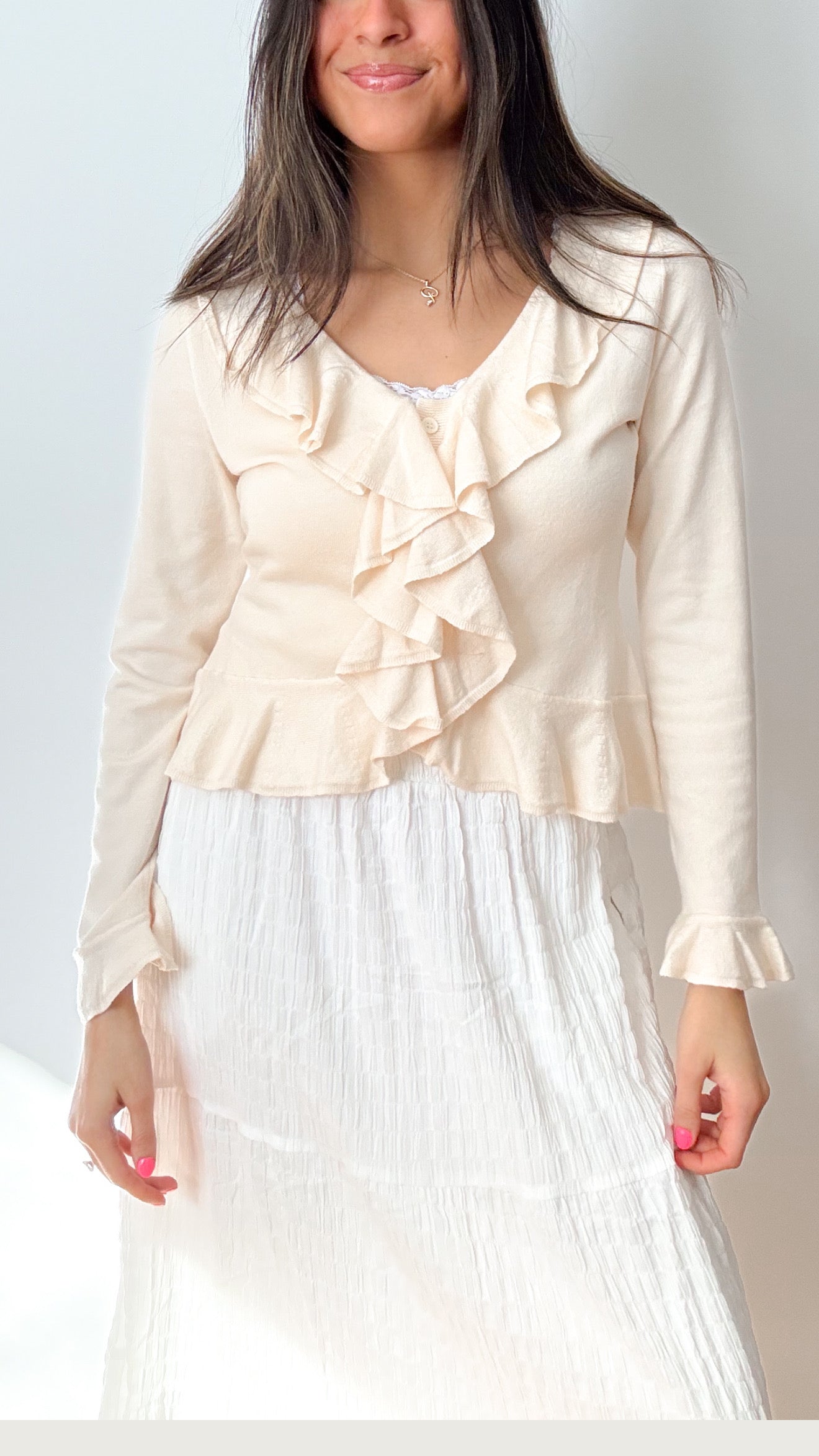 dainty ruffle top