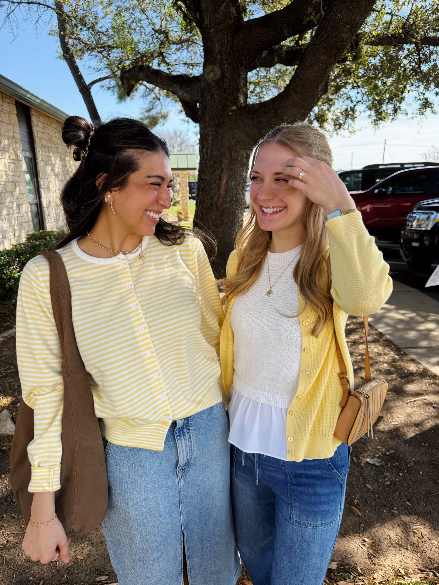 candy striped cardigan -BUTTER