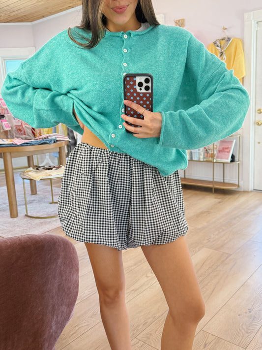 bubble gingham shorts