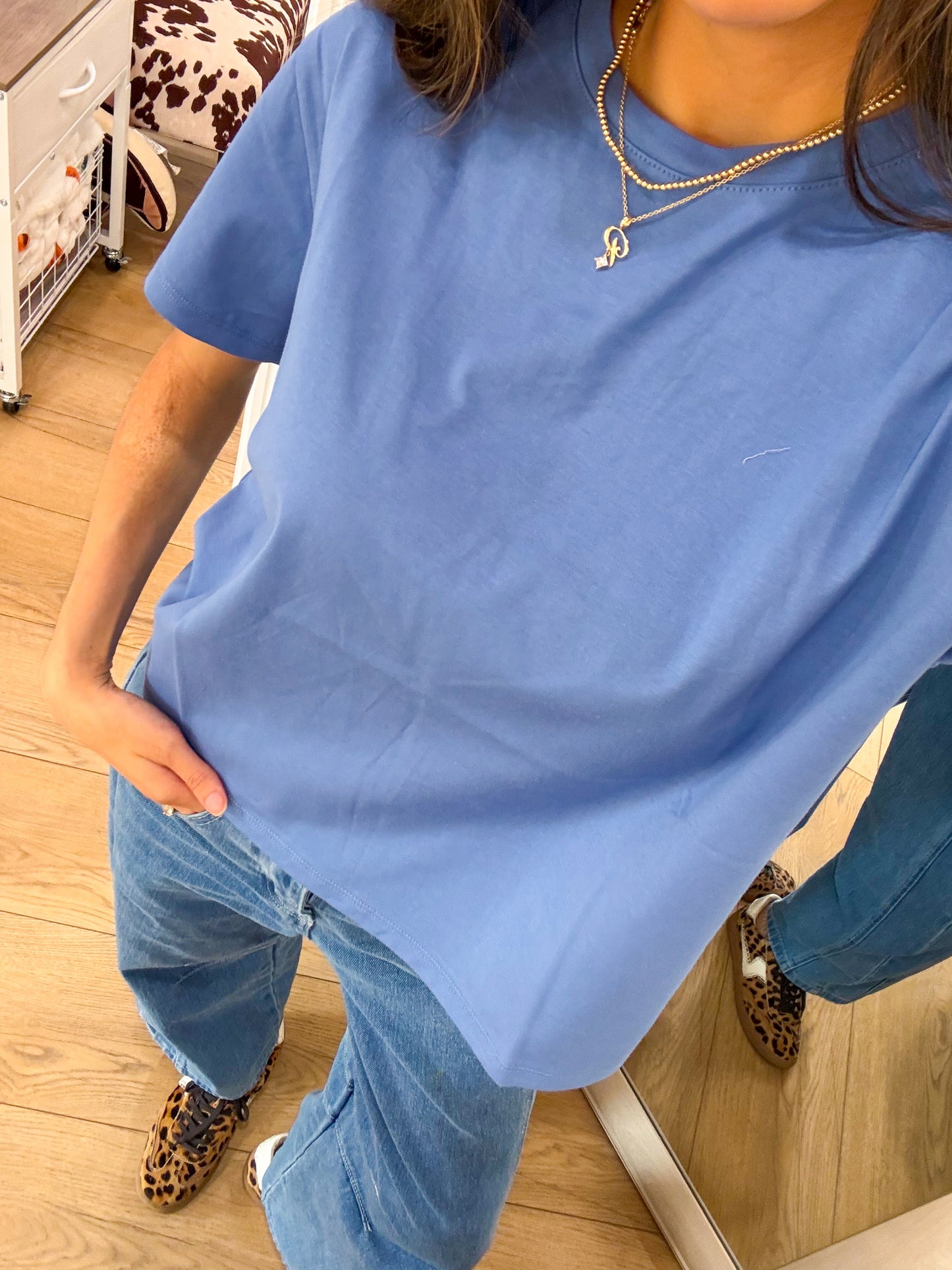 basic relaxed tee -BLUE