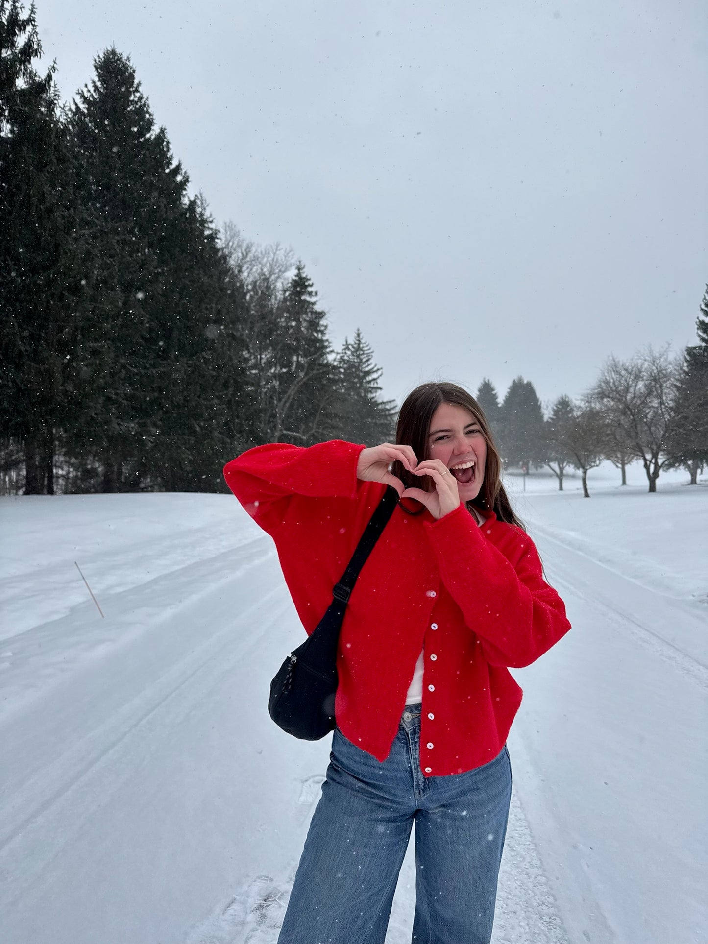 the Lorie cardigan -RED