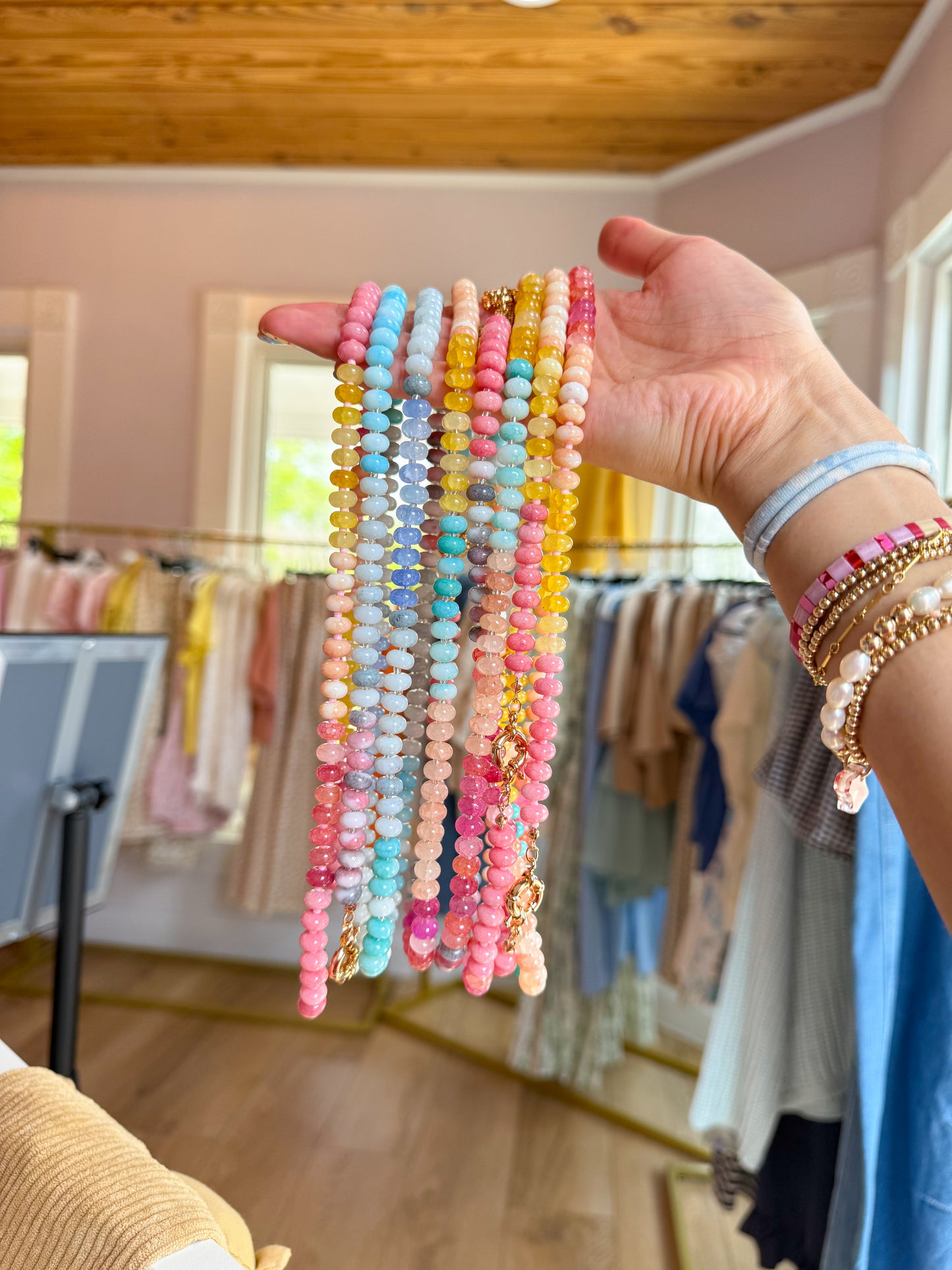 colorful beaded necklace