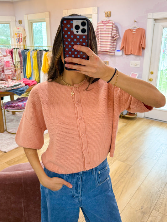 peachy cardigan