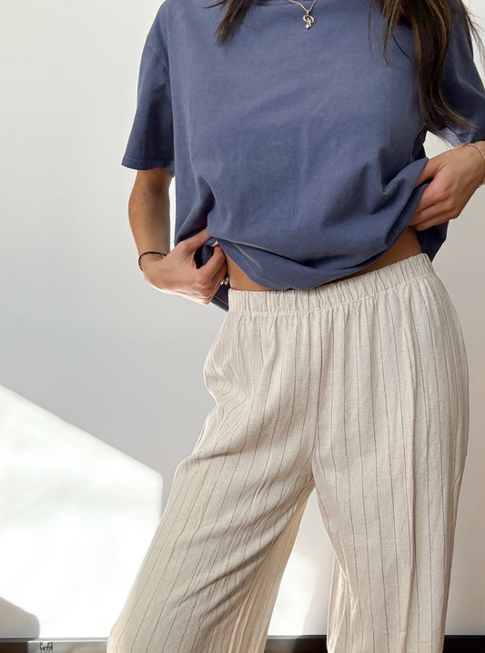 beachy striped pants