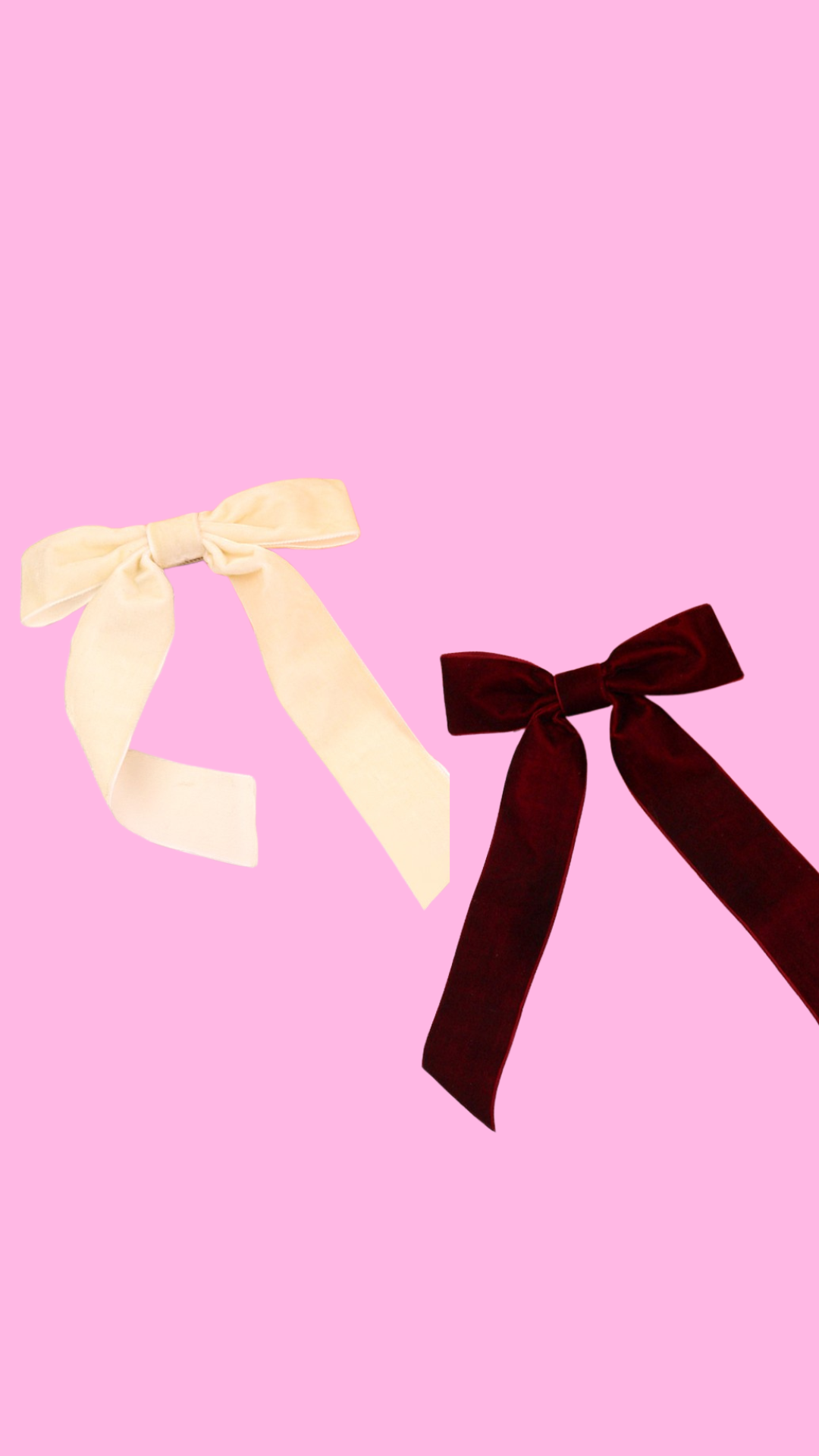 velvet girly bows