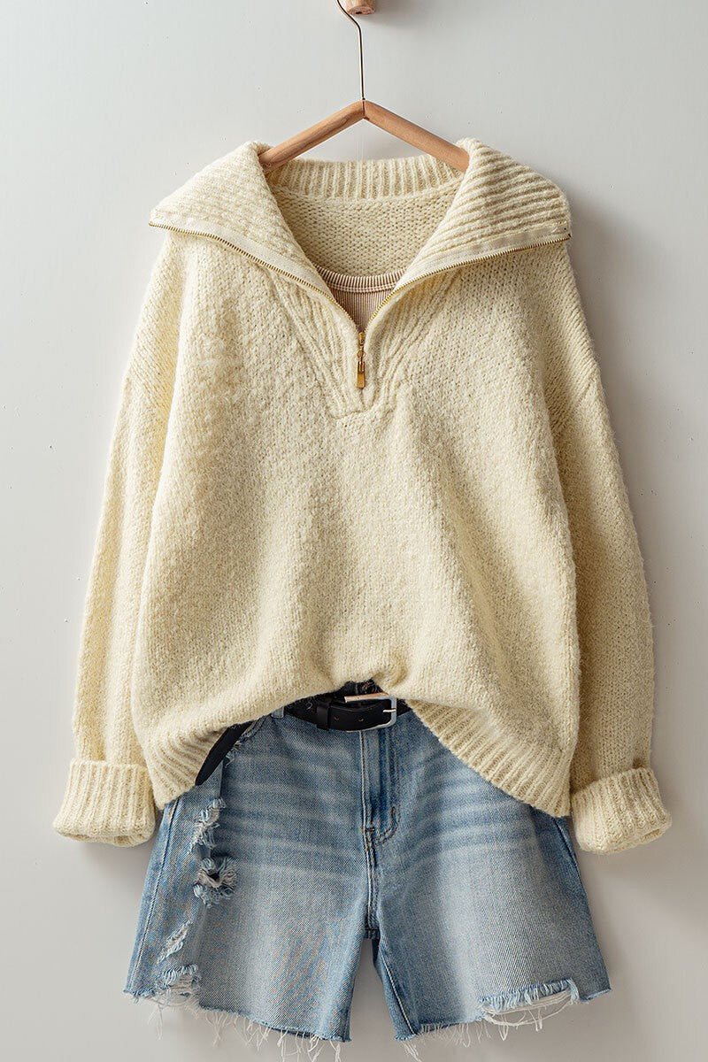 fuzzy go-to quarter zip