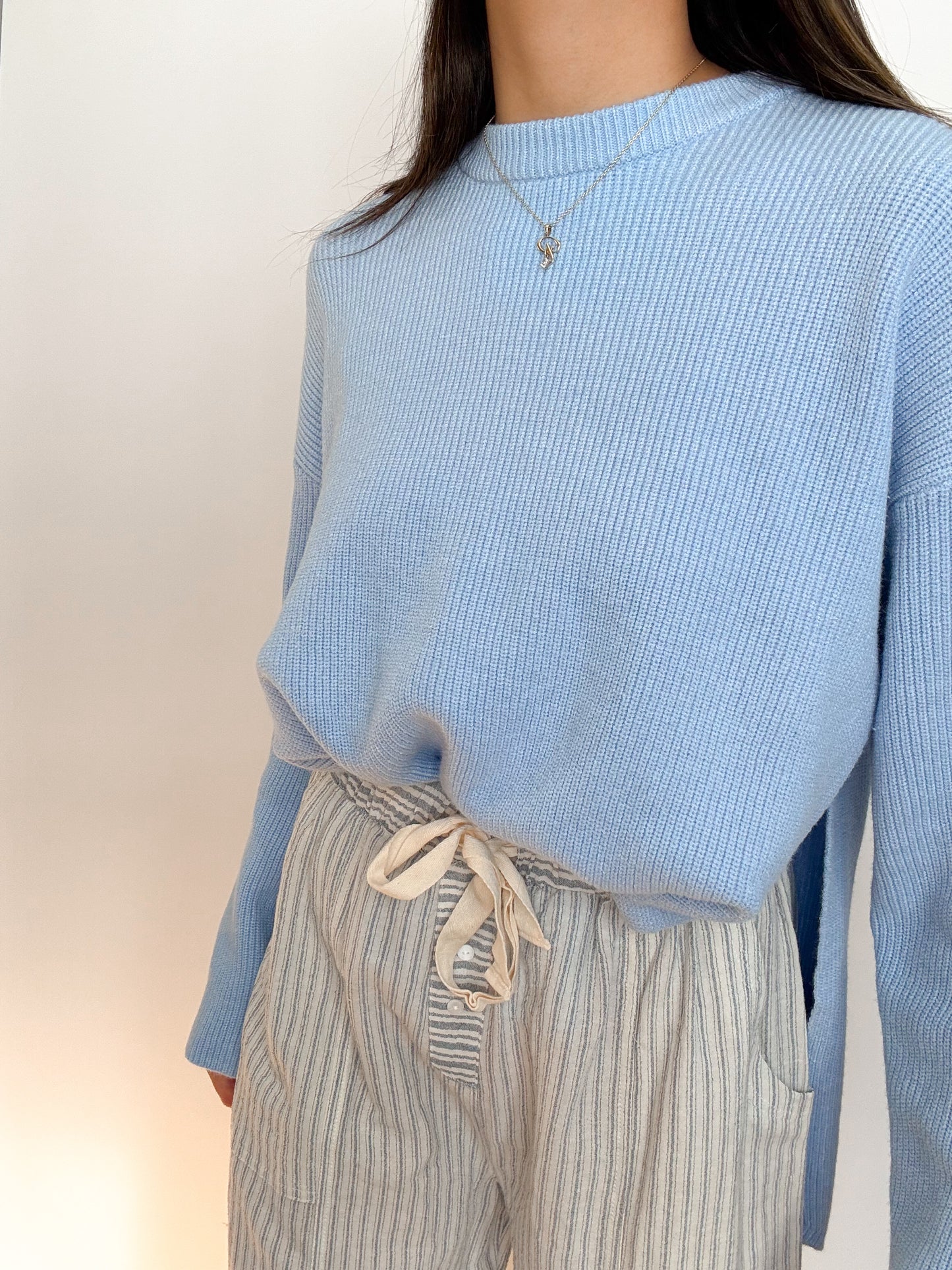 coastal sweater -BABY BLUE