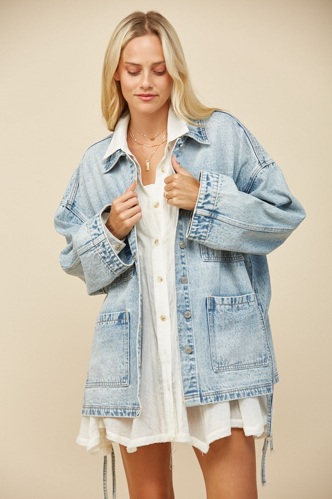 Bille Jean bow denim jacket