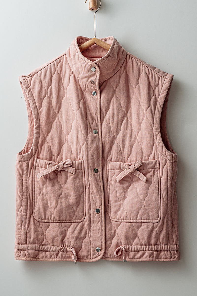 pinky fall bow vest