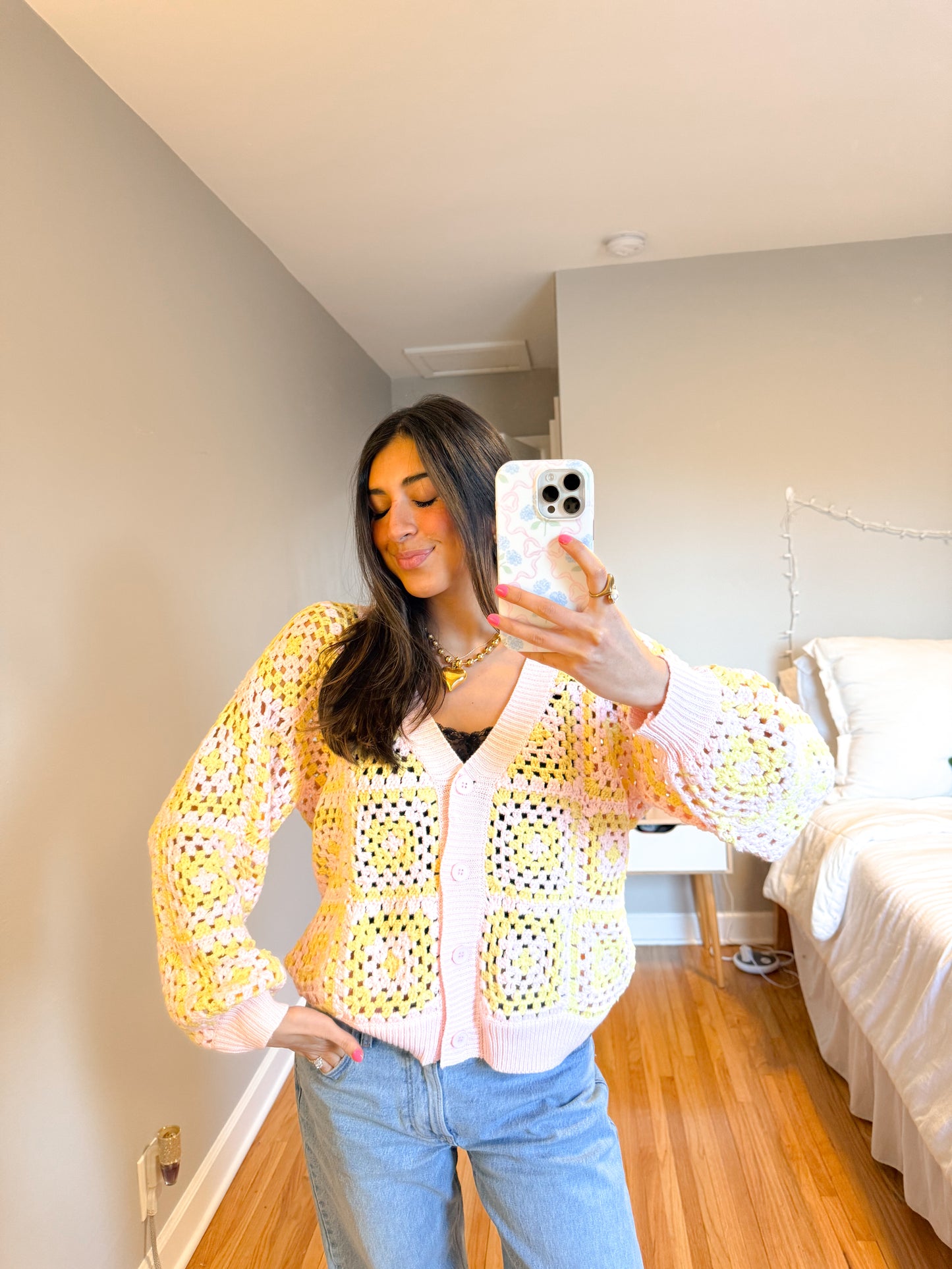 spring petal cardigan