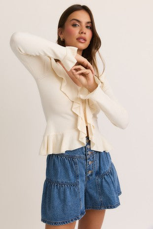 dainty ruffle top