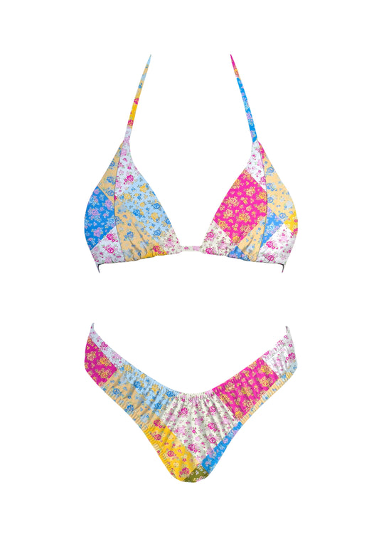 pretty n patchwork bikini set