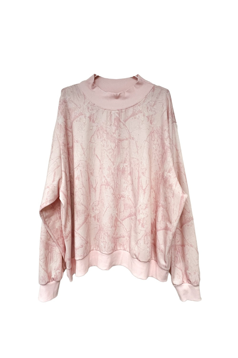 pink camo mockneck