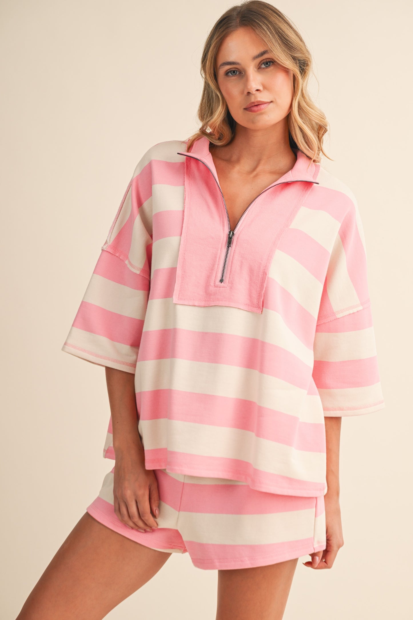 bubblegum striped set