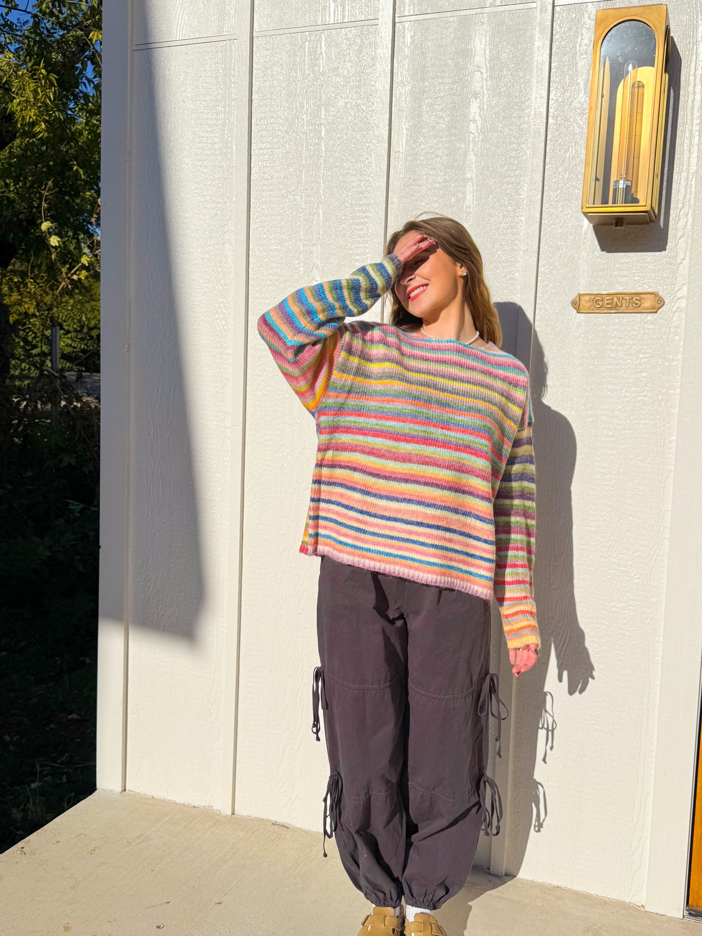 autumn rainbow sweater