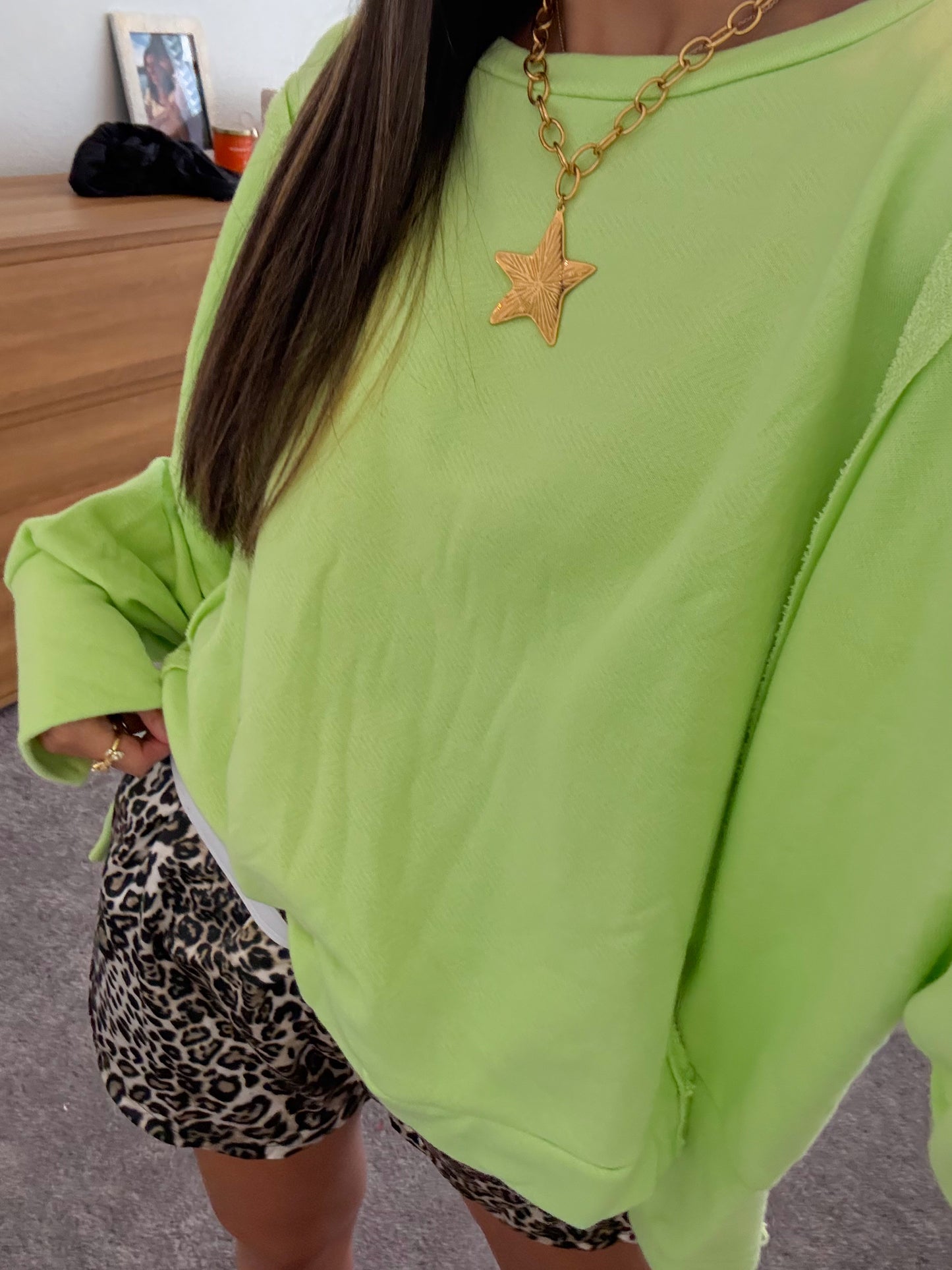 sweet lime oversized crew (PREORDER)