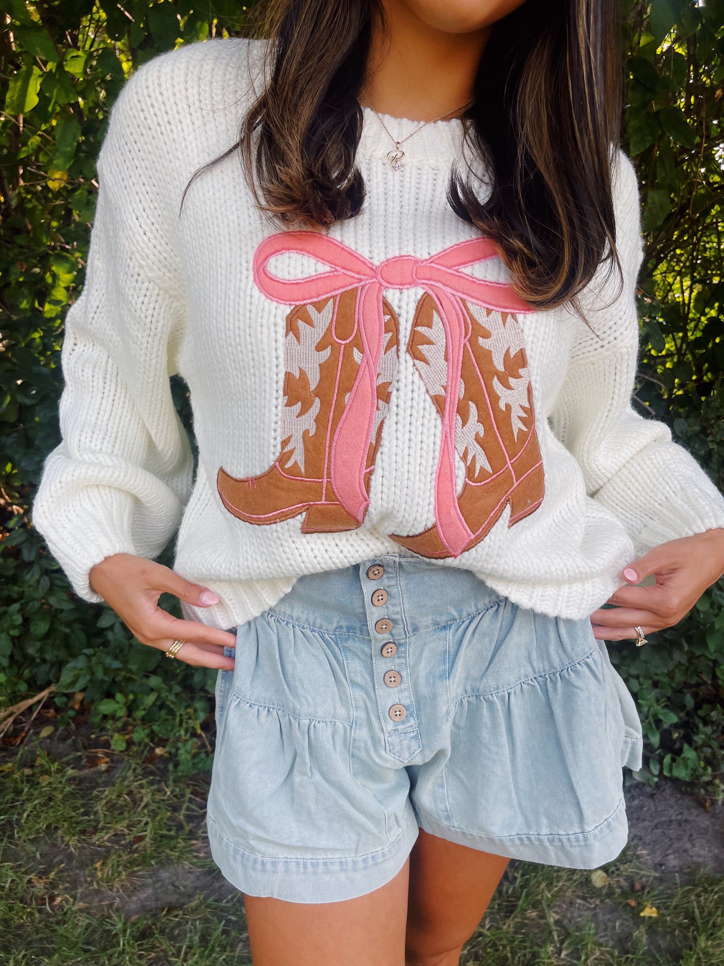 coquette cowgirl sweater