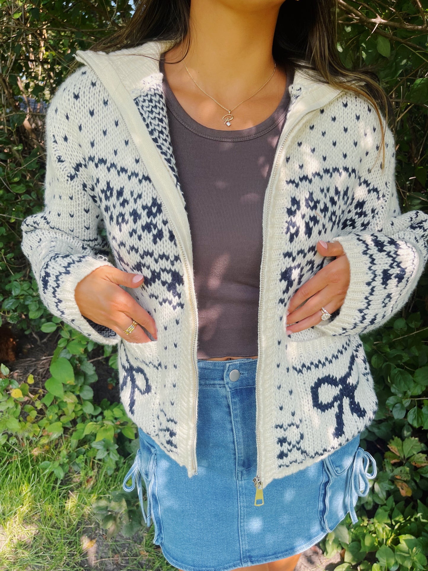 the Ella zip up cardigan