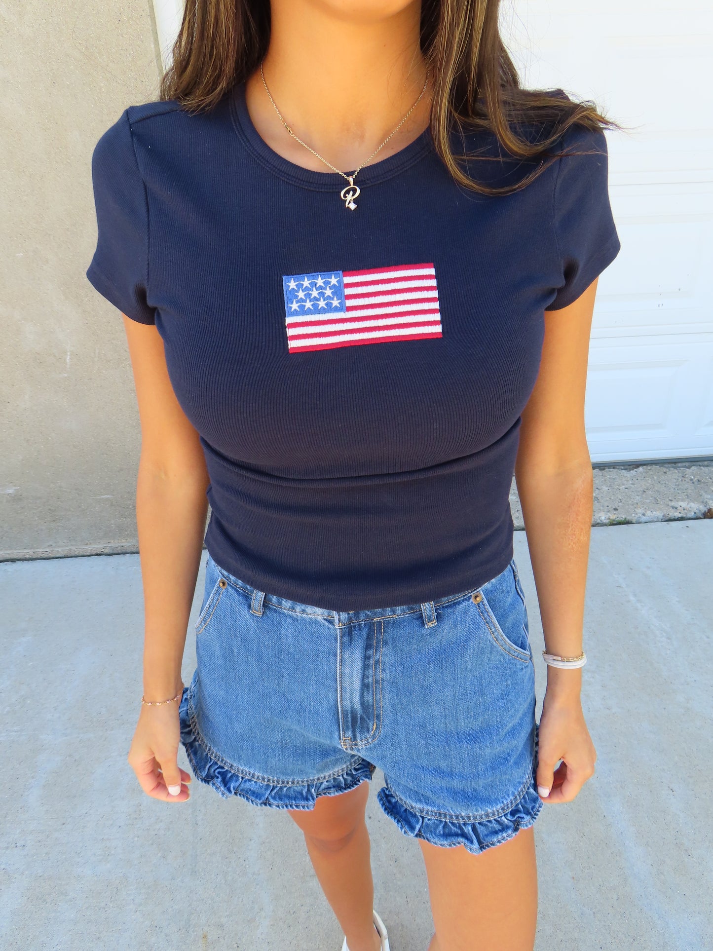 American girl top -navy