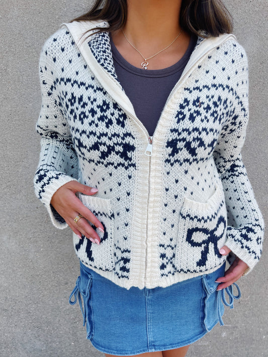 the Ella zip up cardigan