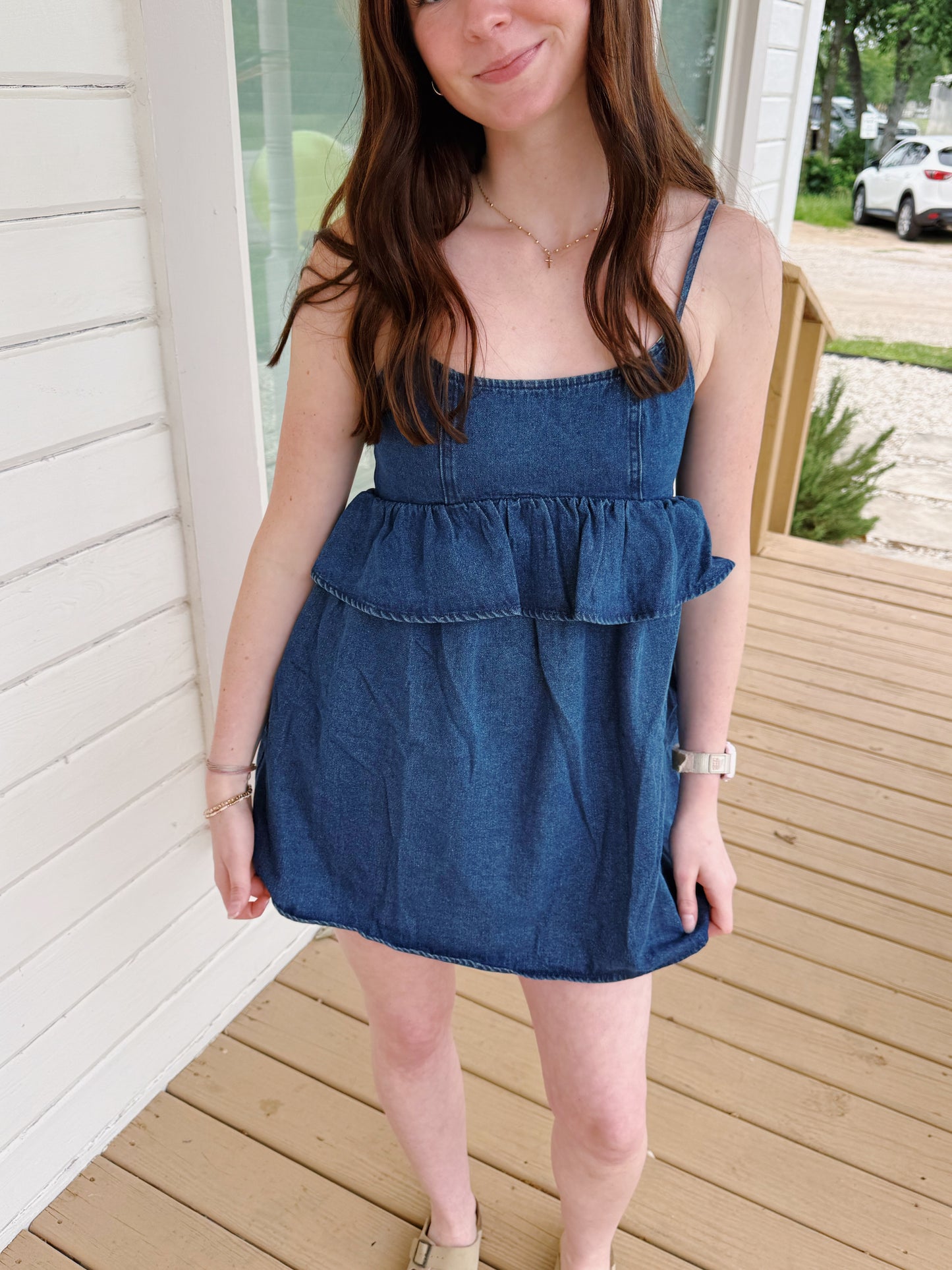 denim daisy dress