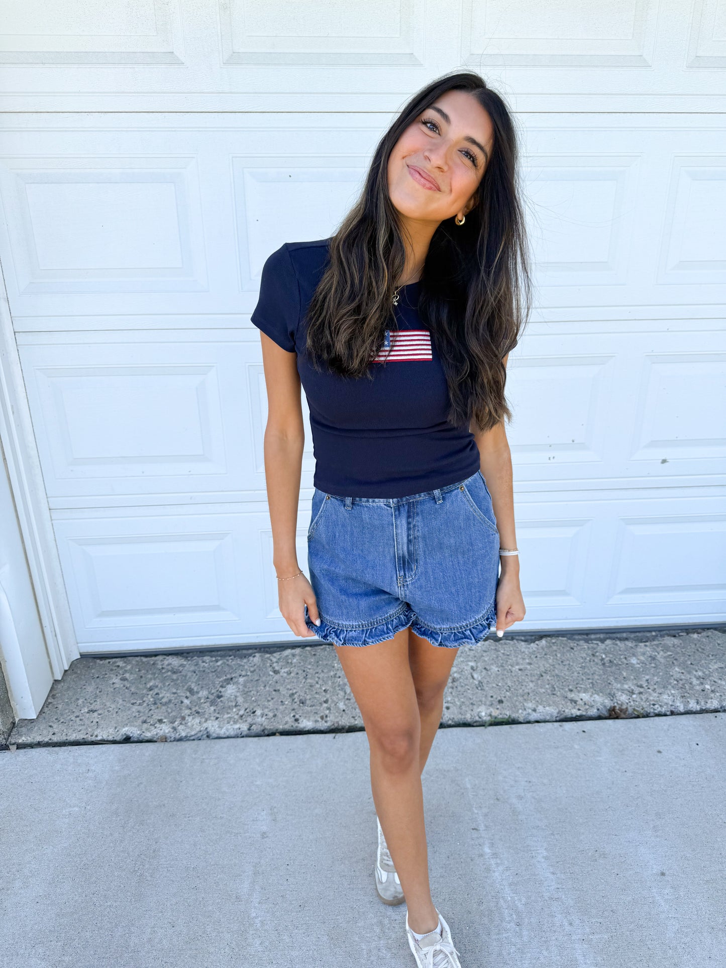 American girl top -navy