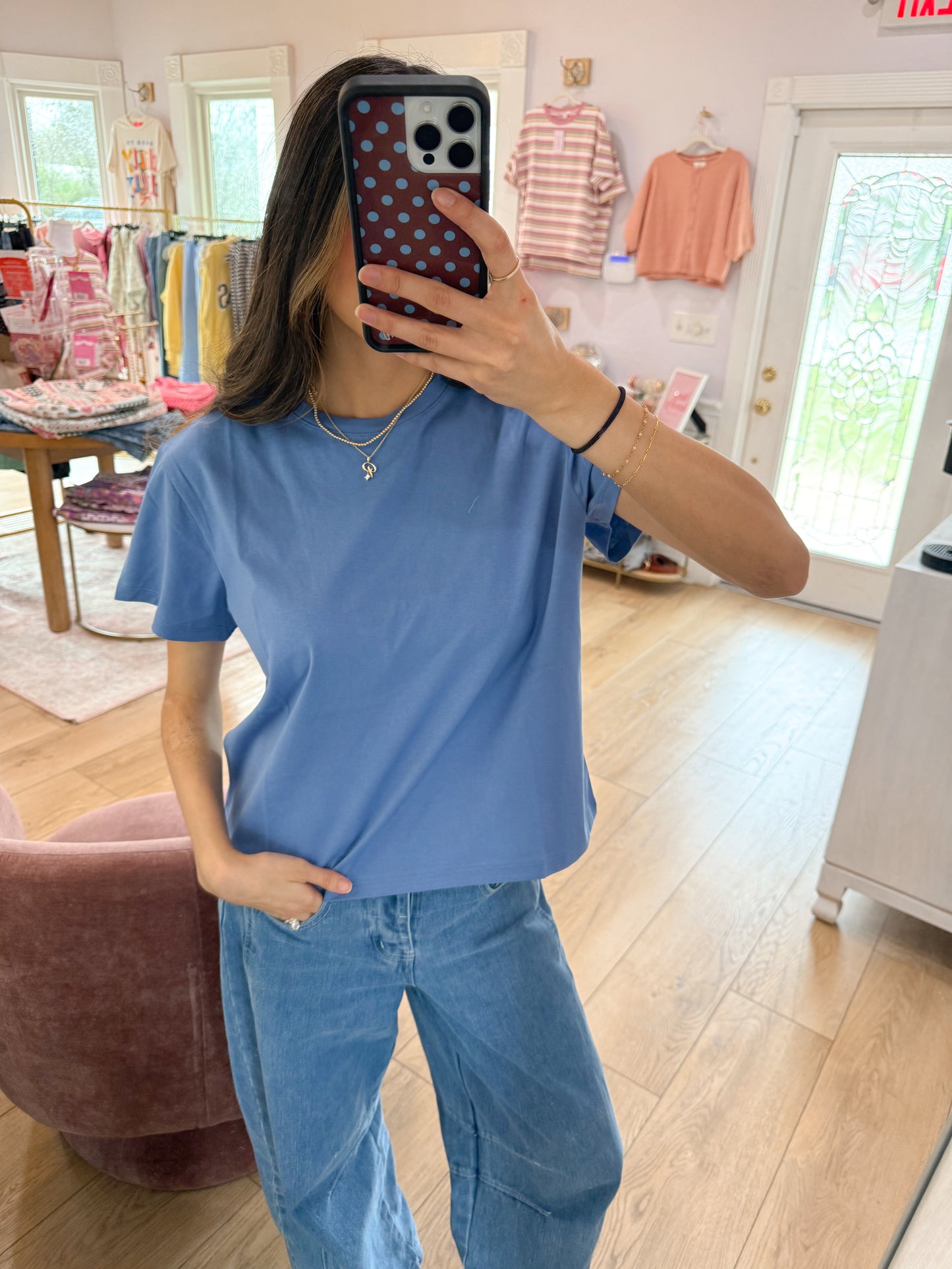 basic relaxed tee -BLUE