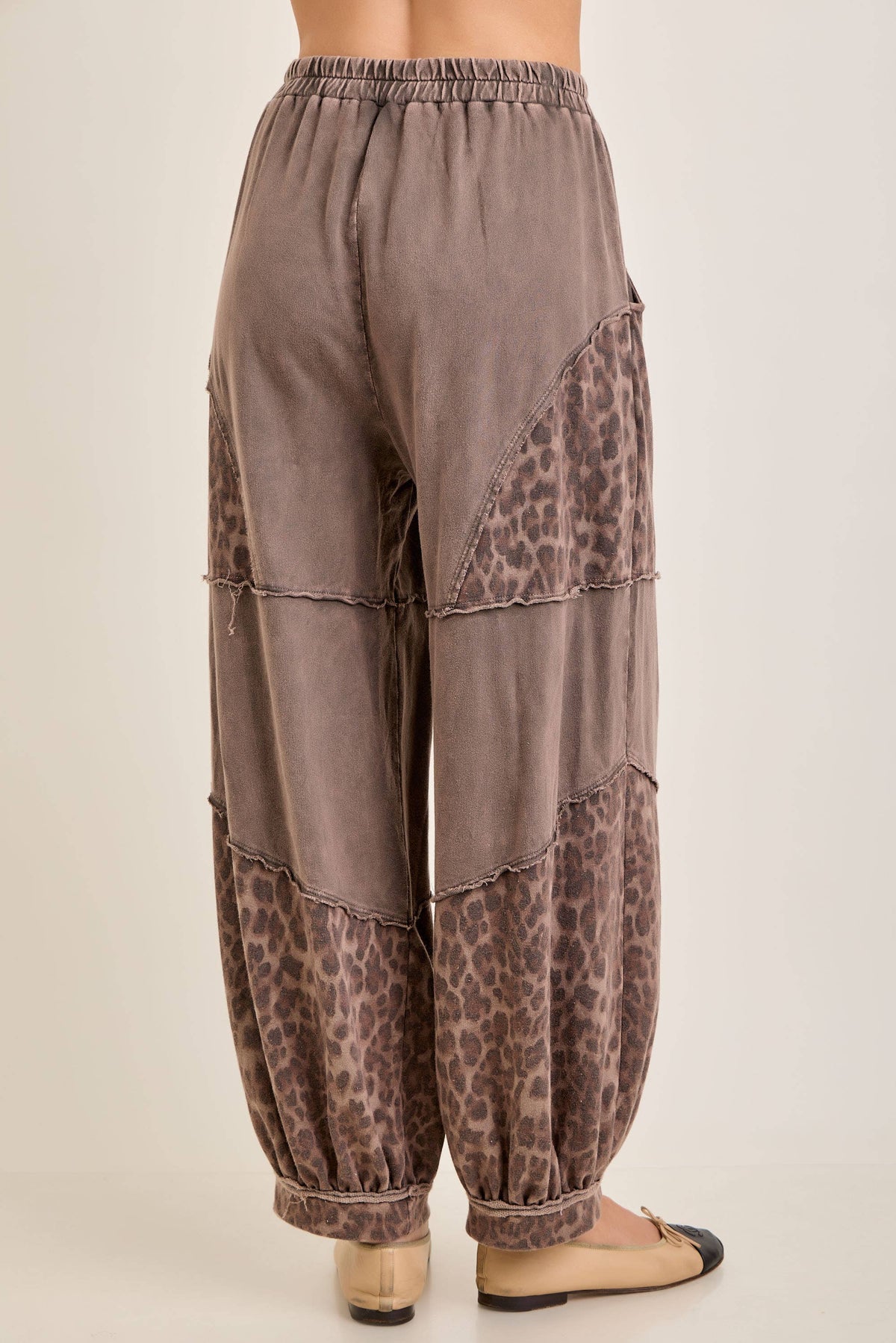 Leopard Balloon Mineral Washed Lounge Pants