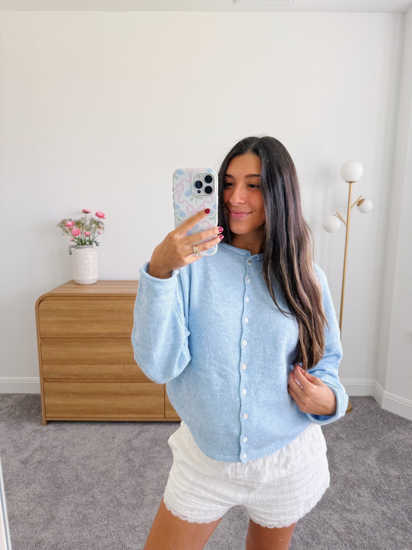 the Lorie cardigan -SKY BLUE