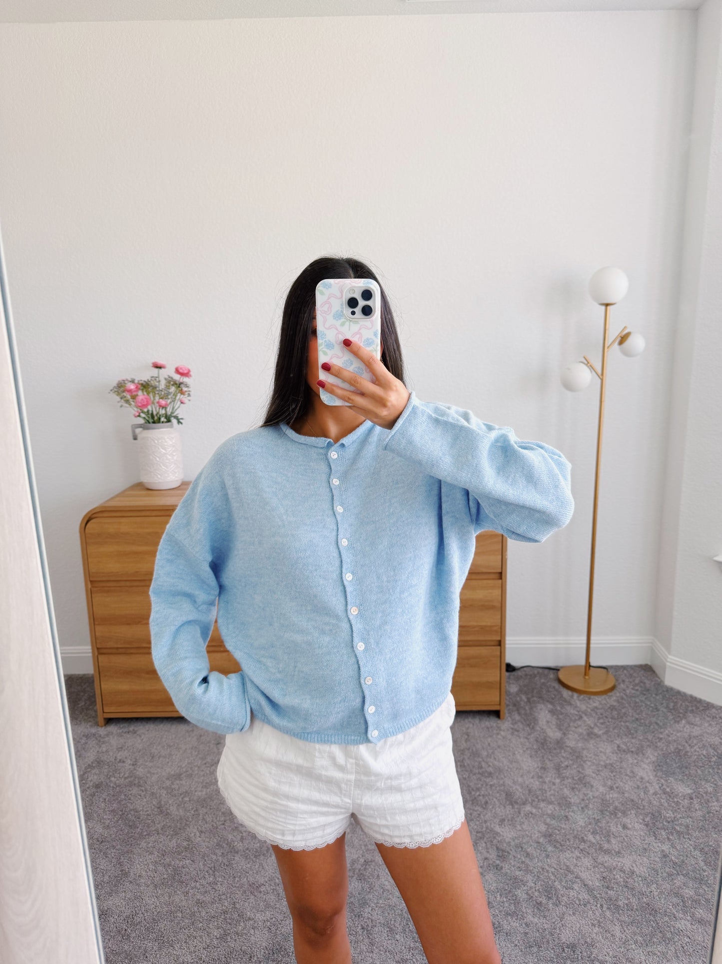 the Lorie cardigan -SKY BLUE