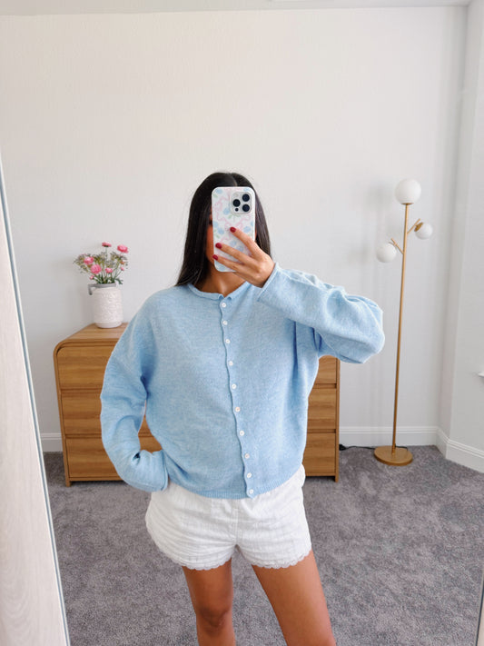 the Lorie cardigan -SKY BLUE