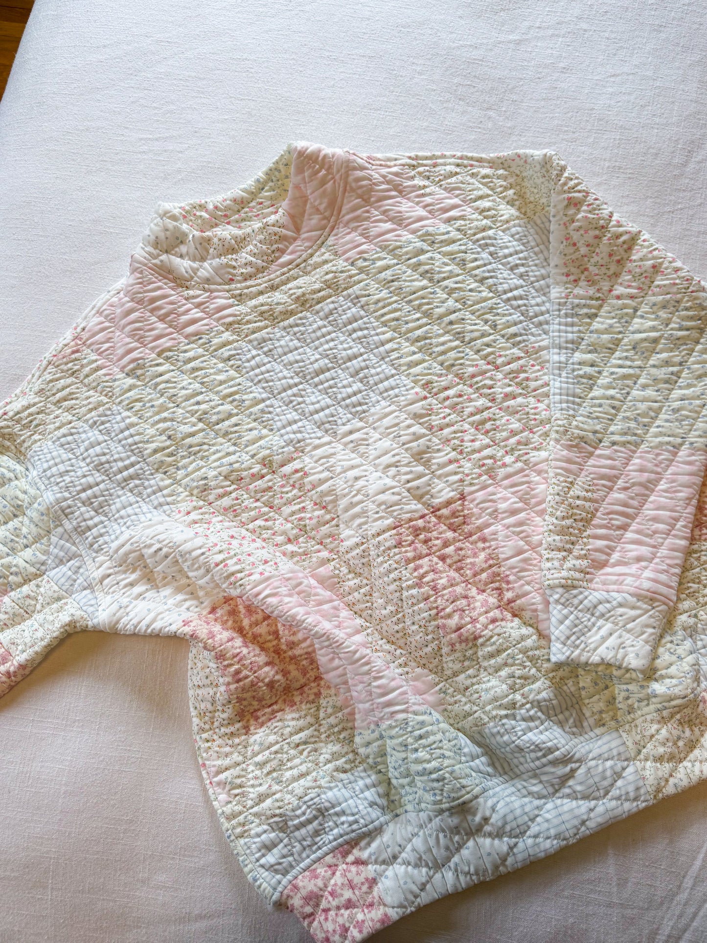 summer quilted mockneck
