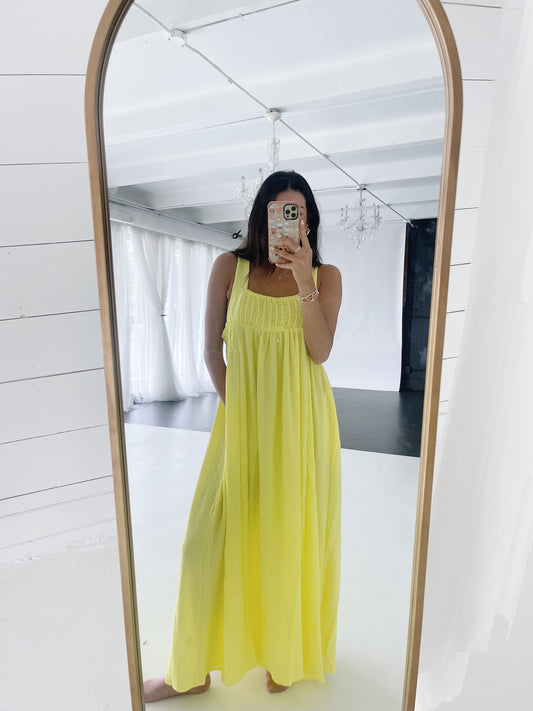 lemon drop maxi dress