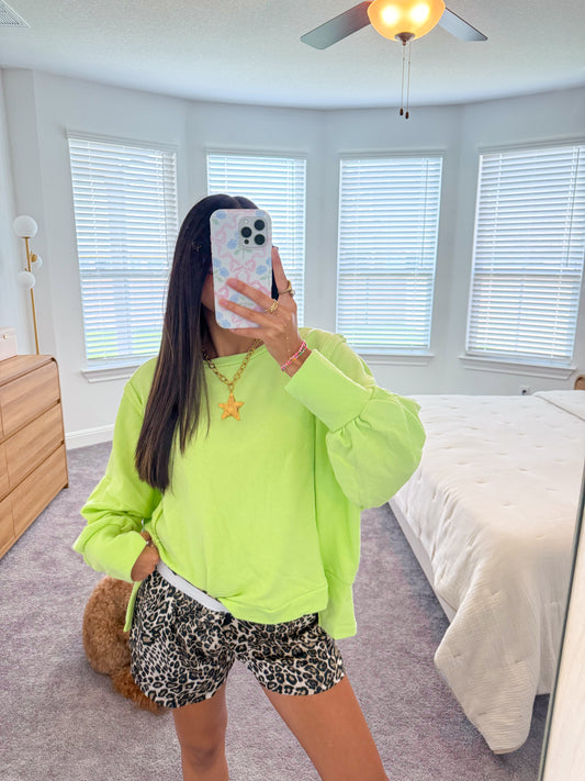 sweet lime oversized crew (PREORDER)