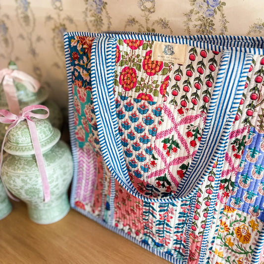 the wildflower patchwork bag