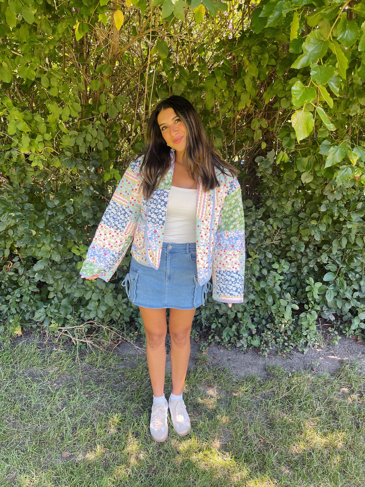 preppy patchwork jacket