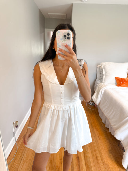 classy girl white dress