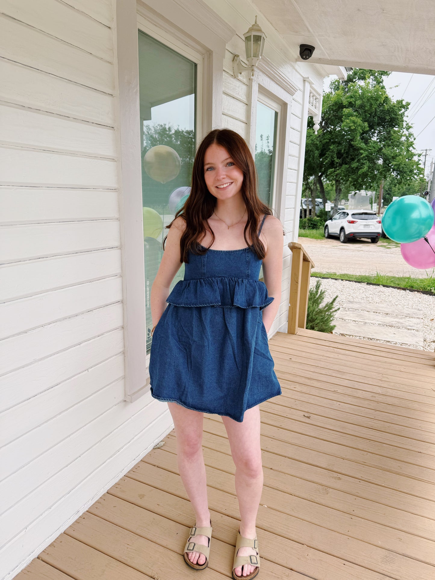 denim daisy dress