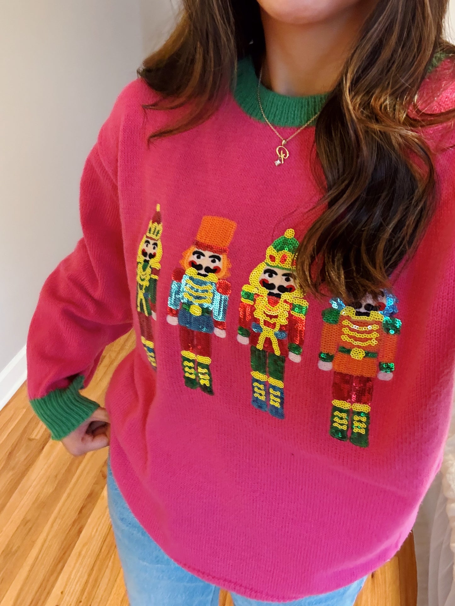 sparkly nutcracker sweater