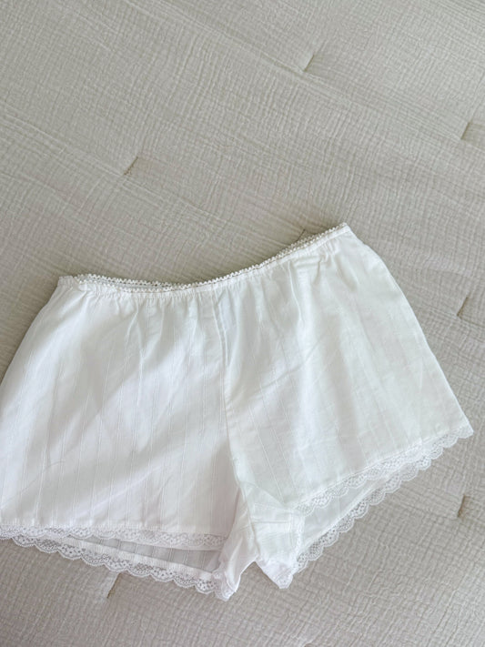 girly lace trim shorts