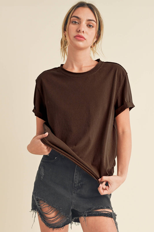 Mali Baby Tee: Brown