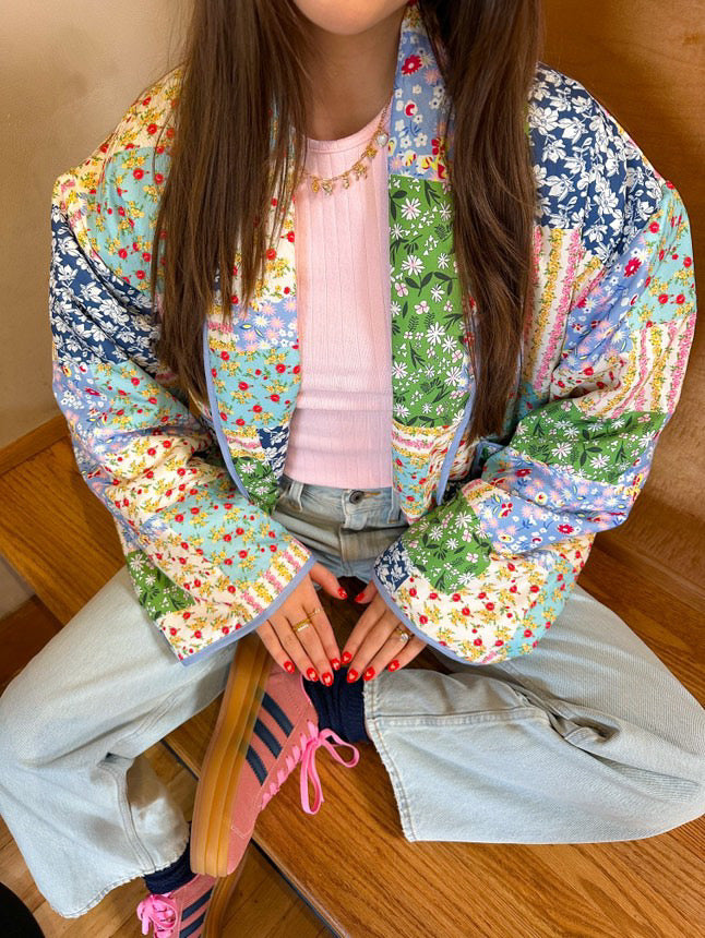 preppy patchwork jacket