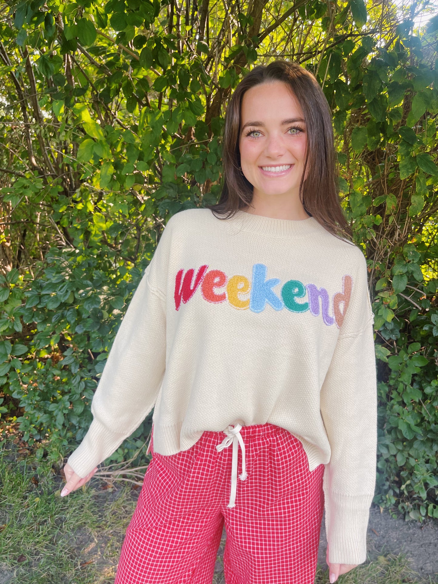 it's the weekend sweater