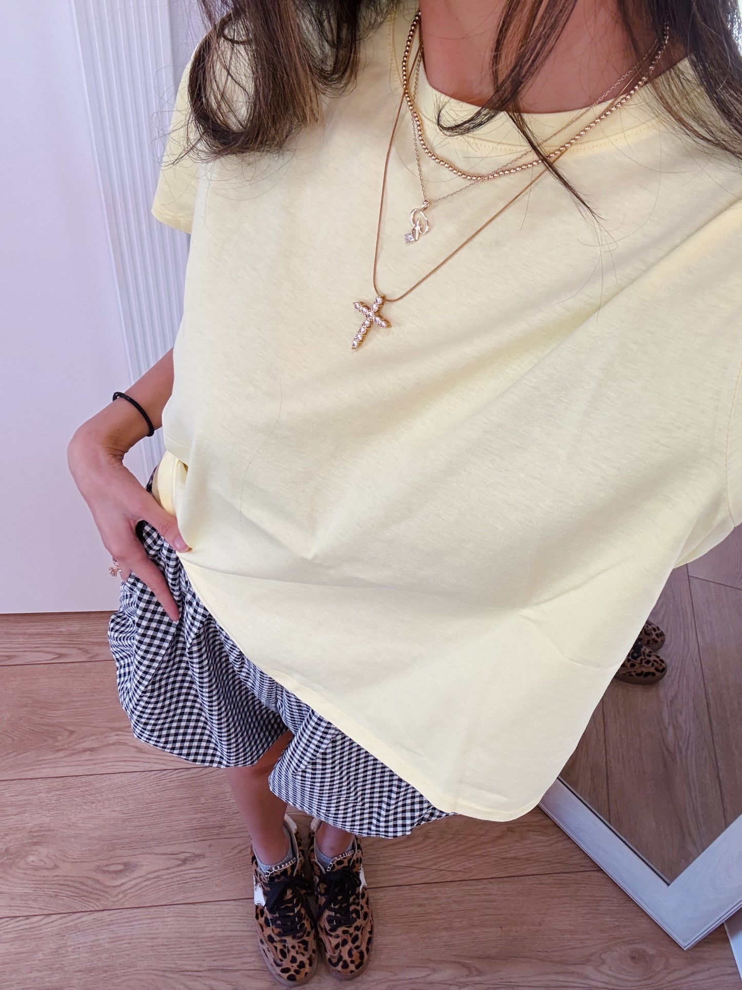 basic relaxed tee -LEMON