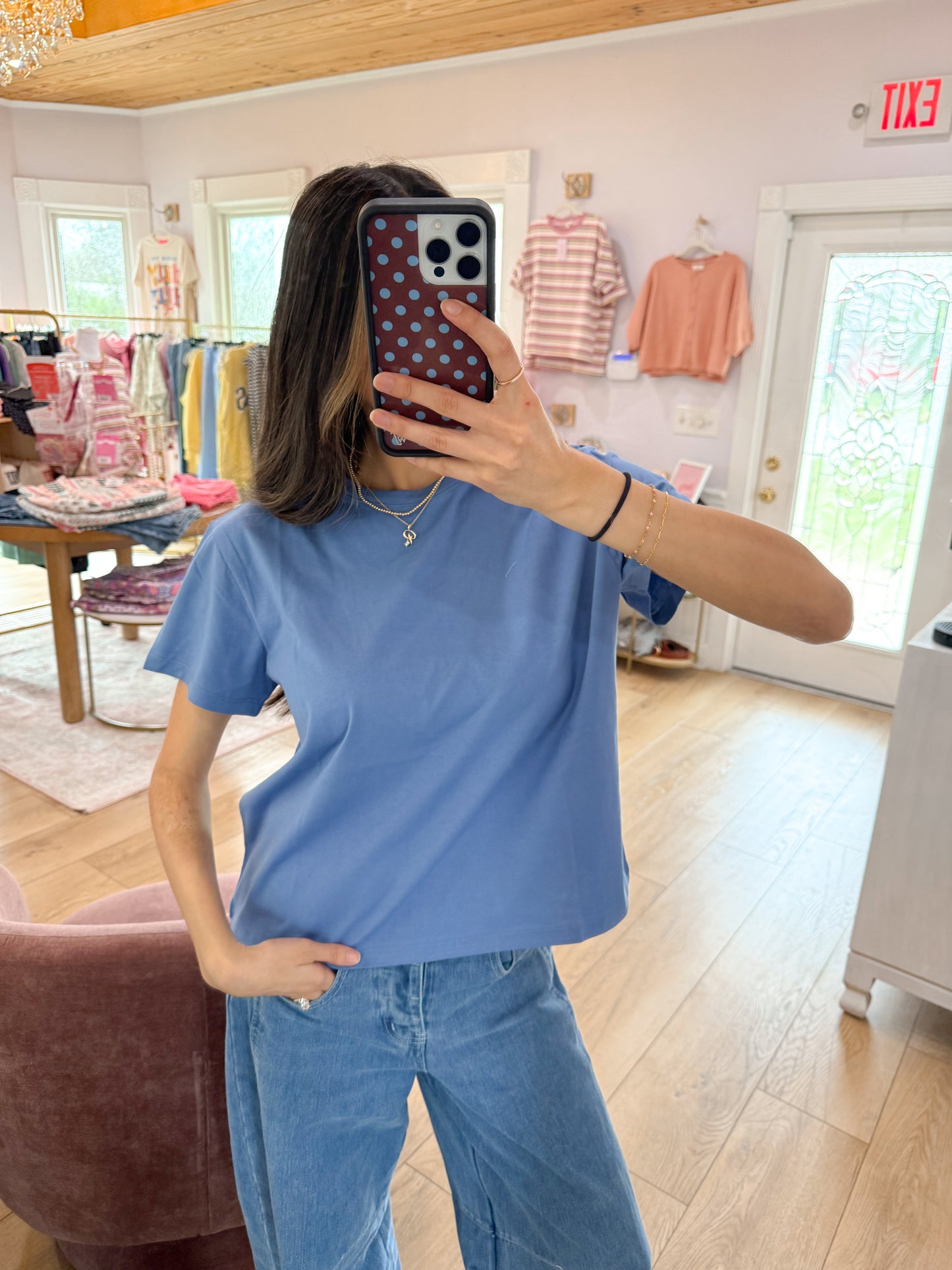 basic relaxed tee -BLUE