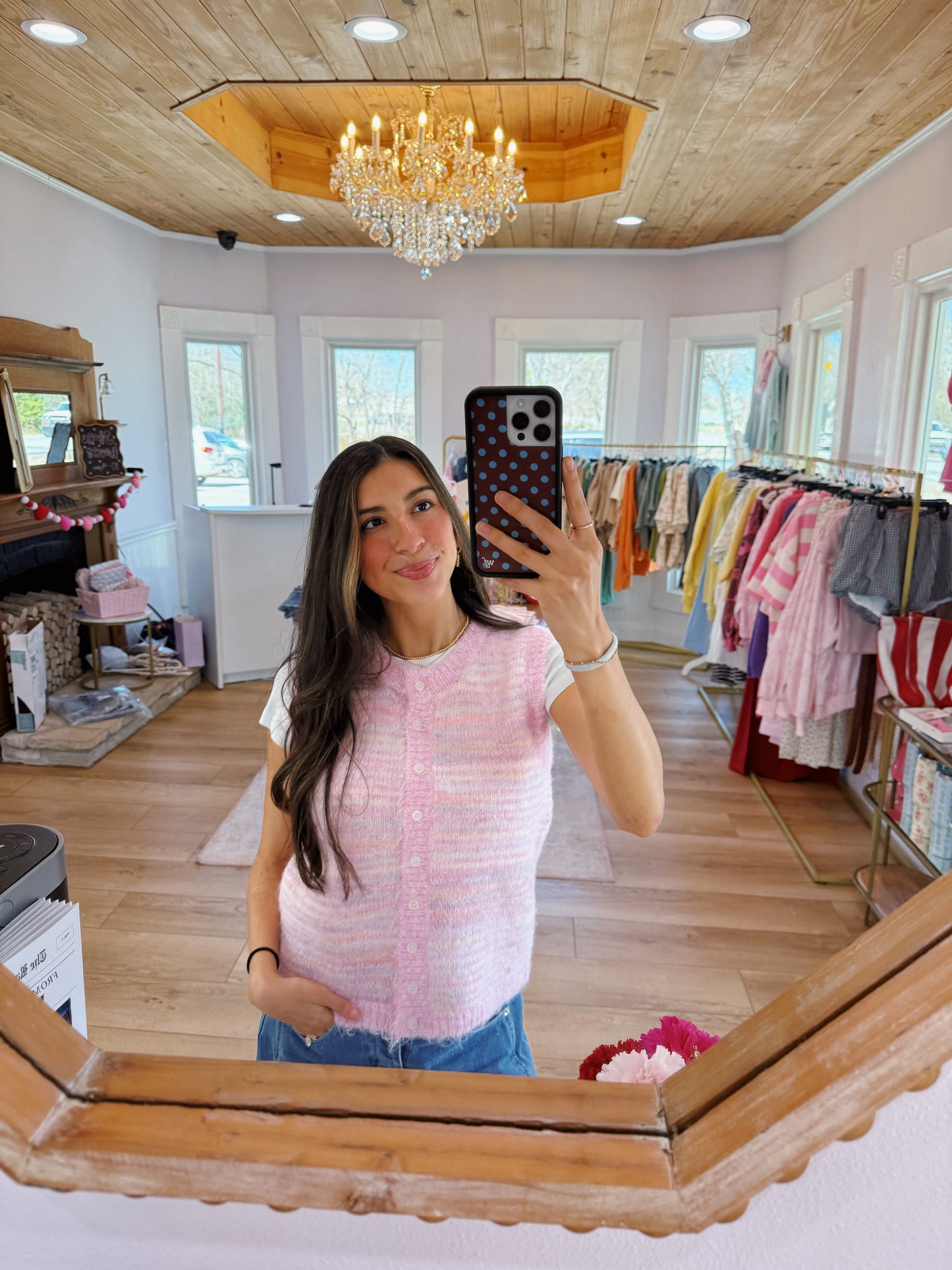 cotton candy rainbow vest