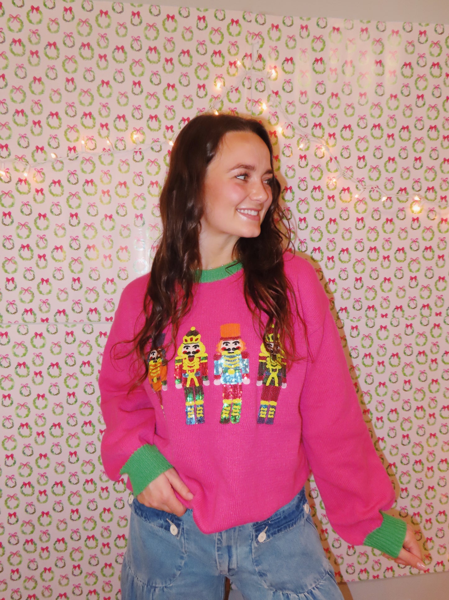 sparkly nutcracker sweater