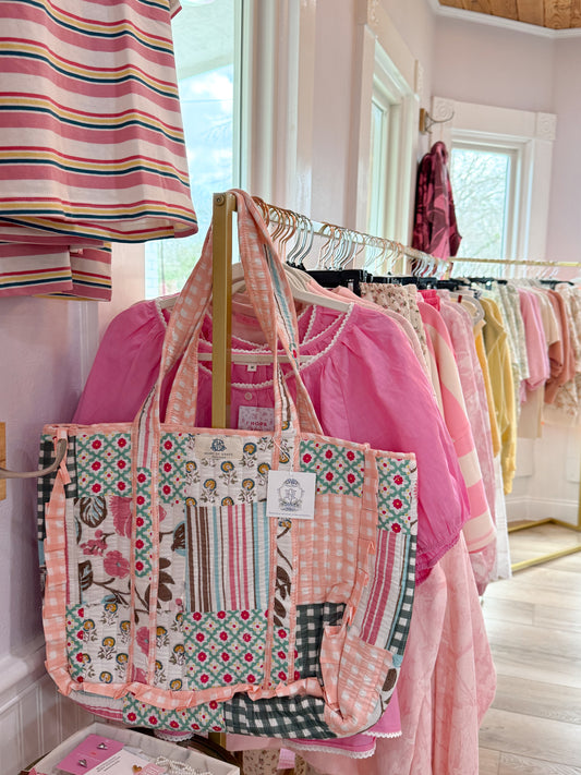 rosey gal quilted bag -LARGE