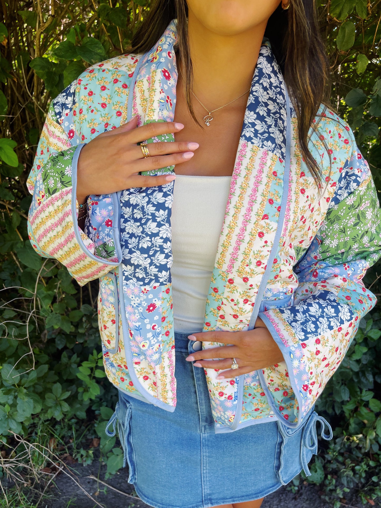 preppy patchwork jacket