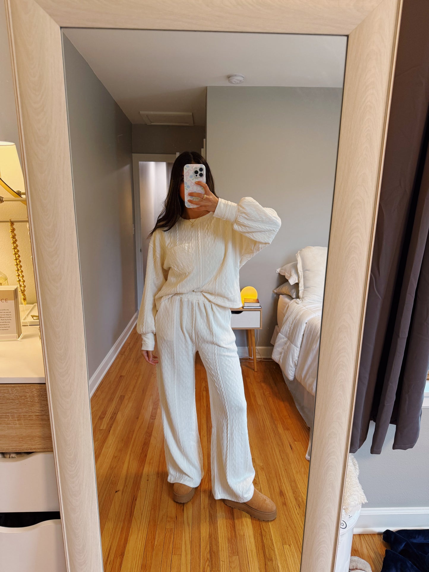 cable knit lounge set -CREAM (PREORDER)